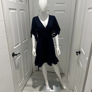 DKNY Elegant Black Wrap Dress